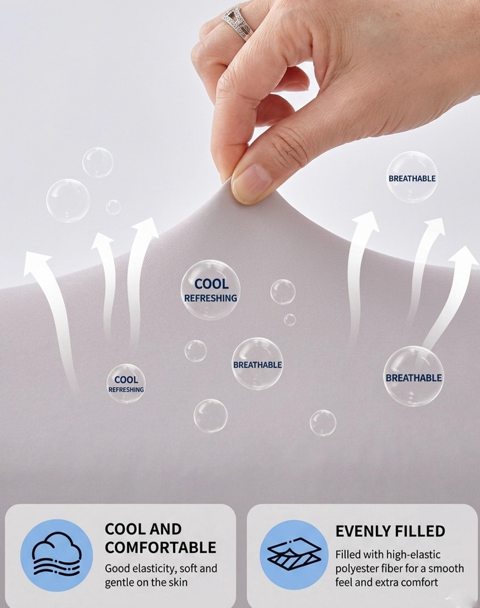 Body Pillow for Side Sleeper, Ergonomic Curve Full Body Support Pillow for Adults Back & Hip Pain Relief, Cooling Cuddle Dual-Zone Memory Foam Long Pillow for Sleeping