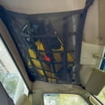 thumbnail image 2 of Car Ceiling Cargo Network Slimline Cargo Net, Double Layer Roof Mesh, Reduce Sagging Car Storage Mesh Organizer, Truck SUV Travel Long Road Trip Camping Interior Accessories (Beige, 30.7 * 20.9in), 2 of 7