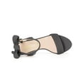 thumbnail image 4 of BLISSFUL STEP Women's Sandals Ankle Tie Back Open Toe Block Heels Grey 12, 4 of 8
