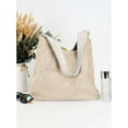 thumbnail image 2 of Gustave Women's Slouchy Bag Tote Shoulder Bag Hobo Handbag Retro Faux Suede Work Bags Top Handle Tote Purses for Travel Shopping Office - Beige, 2 of 8