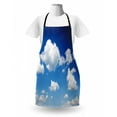 thumbnail image 3 of Blue Sky Apron, Fluffy Cloudscape in Irregular Shapes Clear Weather Daylight, Unisex Kitchen Bib with Adjustable Neck for Cooking Gardening, Adult Size, Cobalt Blue Sky Blue, by Ambesonne, 3 of 4