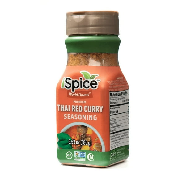 iSpice | Thai Red Curry Seasoning | 6.53 oz | Mixed Spice  Seasoning | Halal | Kosher | Non GMO