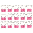 thumbnail image 1 of Miangastore 15Pcs Mini Small Paper Clip Pink Love Long Tail Heart Hollow Out Clip Folder Notes Letter Ticket Clip, 1 of 8