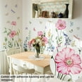 thumbnail image 5 of Flower Wall Decals Watercolor Wildflower Grass Butterflies Wall Stickers Peel and Stick Wall Art Spring Summer Decor for Girls Bedroom Living Room Home Office Wall Decor, 5 of 8