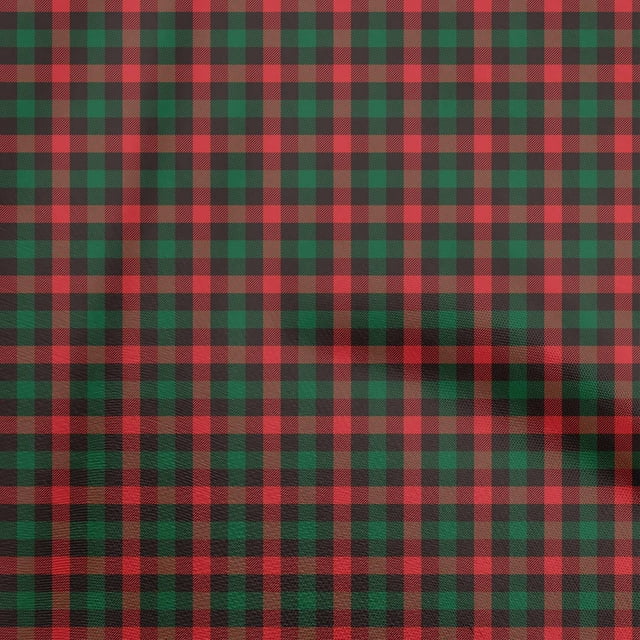 oneOone Polyester Spandex Red Fabric Check Quilting Supplies Print Sewing Fabric By The Yard 56 Inch Wide