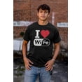 thumbnail image 3 of Love Wife Wi-Fi Funny Husband Married Men's Graphic T Shirt Tees Brisco Brands S, 3 of 5