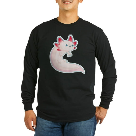 CafePress - Axolotl Long Sleeve Dark T Shirt - Long Sleeve Dark T-Shirt