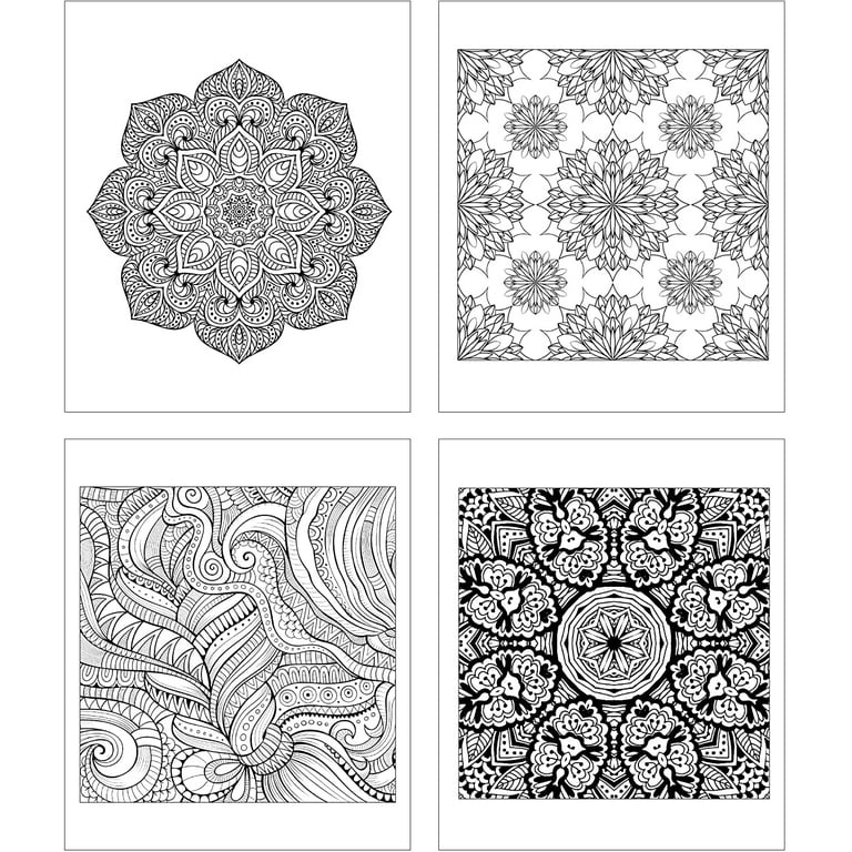 ZOCO - Gift Pack: 3 Adult Coloring Books Set with Colored Pencils - Oceans,  Patterns, and Nature Coloring Books - Includes 10 Pre-sharpened Coloring