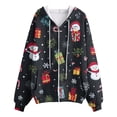 thumbnail image 7 of UngA Womens Christmas Hoodies Oversized Zip Up Hoodie Sweatshirt Fleece Jackets Fall Winter Coats 2025 Fashion Womens Christmas Sweatshirt,XXXL, 7 of 7