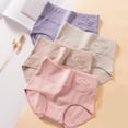 thumbnail image 1 of Bragas de talla grande de M-5XL para mujer, ropa interior adelgazante de cintura alta de algodón, sin costuras, lencería transpirable para mujer, 4 Uds. Tan Jianjun unisex, 1 of 2