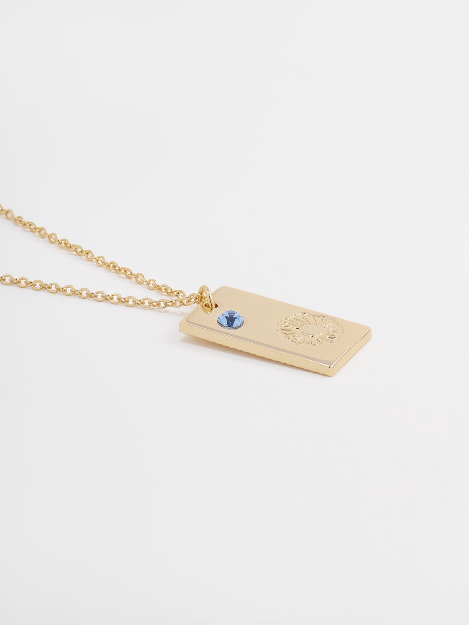 Time and Tru Women's Goldtone Necklace, September Birthstone