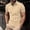 Khaki, variant on Mens Polo T Shirt Short Sleeve Button Down Tees Shirt Loose Fit White Clothes for Men