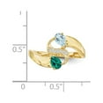 thumbnail image 4 of 14K Yellow Gold Ring Band Family & Mother's Customize Stones Diamond Round Blue, Size 9, 4 of 4