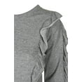 thumbnail image 3 of Rachel Roy Womens Ruffled Sweatshirt, Grey, M., 3 of 3