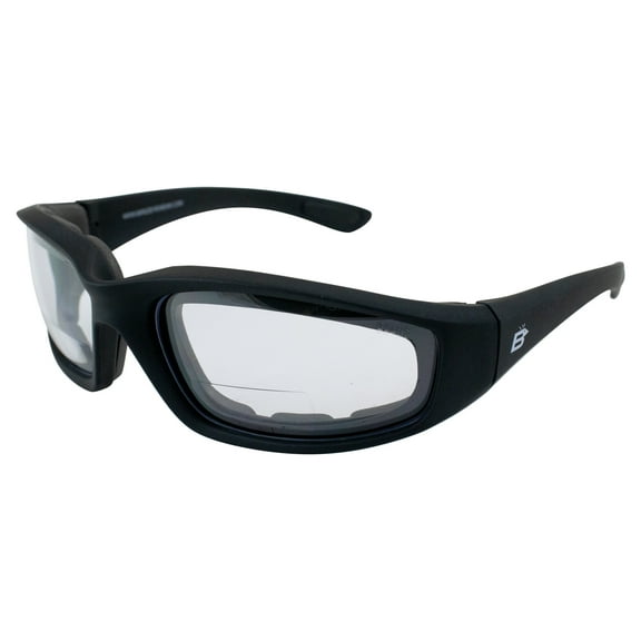 Birdz Eyewear Oriole Bifocal Safety Glasses Padded Black Frame Clear Lens  1.75 Magnification