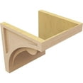 thumbnail image 5 of 11"W x 11"D x 11"H Wide Viola Rough Cedar Woodgrain TimberThane Corbel, Primed Tan, 5 of 6