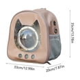 thumbnail image 3 of Cat Carrier Backpack, Expandable Bubble Pet Carrier for Cats and Small Dogs, Travel Backpack for Hiking, Walking & Outdoor Adventures (1PC, Brown - B), 3 of 7