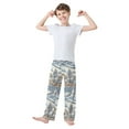thumbnail image 2 of FORMRS Boys Pajama Pants with Pockets Size 6-8Y Kids Lounge Sleep Bottoms, Blue Snowy Mountain, 2 of 8