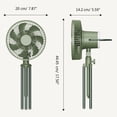 thumbnail image 2 of 10000mAh Camping Fan Rechargeable Portable Tent Fan Wireless Ceiling Electric with Power LED Light 120°Head Shaking, 2 of 9