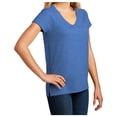 thumbnail image 4 of Yellow Rooster Women's Short Sleeve V-Neck Re-T-Shirts Blue Heather M, 4 of 6