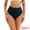 Dark Blue, variant on DARING DIVA Women's High-Waisted Underwear Thong Briefs Lace Trim Panties Black L