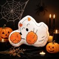 thumbnail image 3 of OCCOA Shaped Soft Throw Pillow with Ghost Pumpkin Skull Prints Fluffys Cushion for Sofa Bed Couch Indoor Autumns Interior Ornament Use, B, 3 of 6