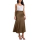 thumbnail image 2 of Falda Maxi de Satén para Mujer Otoño Cintura Alta Casual Fiesta de Cóctel Boda Sirena Larga XS Marrón, 2 of 6