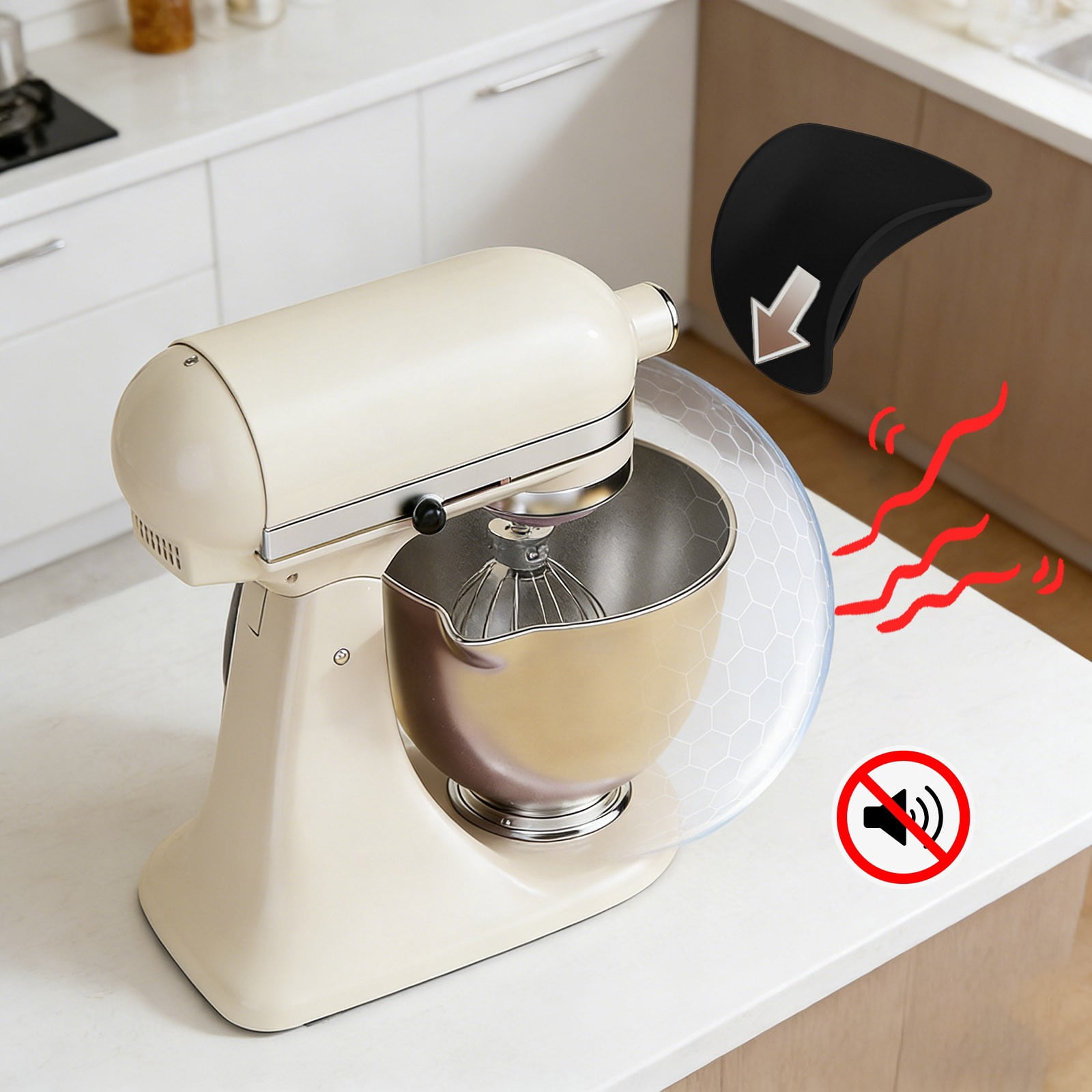 MixSave - Siliconen inzetstukken met deksels voor KitchenAid (5 Liter