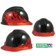 MSA Decorative V-Gard Cap with Ratchet Suspension Black Fire