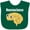 Green, variant on Inktastic Neuroscience Brain White Text Boys or Girls Baby Bib