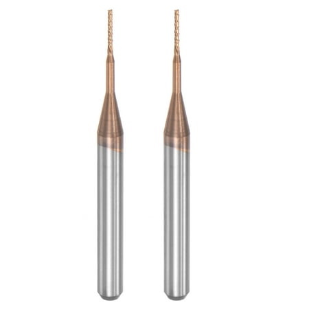 

Uxcell 1/8 Shank 0.6mm x 4mm Titanium Coated Carbide Left Hand End Mill CNC Router Bits 2 Pack