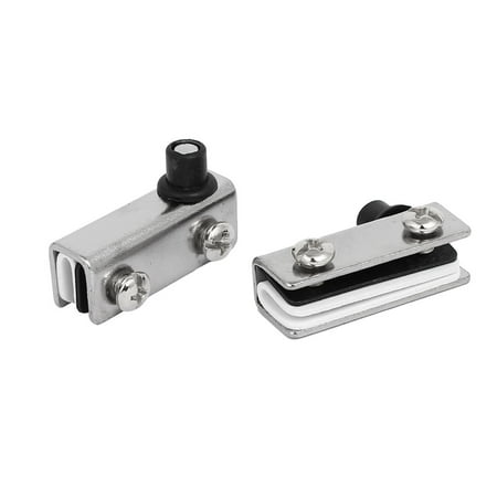 Monitor Clamping Pivot - Uxcell 3mm-5mm Glass Thickness Metal Pivot Hinge Clamp Shelf Clip Silver Tone 2pcs