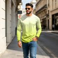 thumbnail image 5 of OIOLOYJM Mens T Shirts Casual Cotton Long-Sleeve Crew Neck Gradient Hiking Sport Tee Shirts Basic Quick Dry Sport Clothes Yellow 3XL, 5 of 5