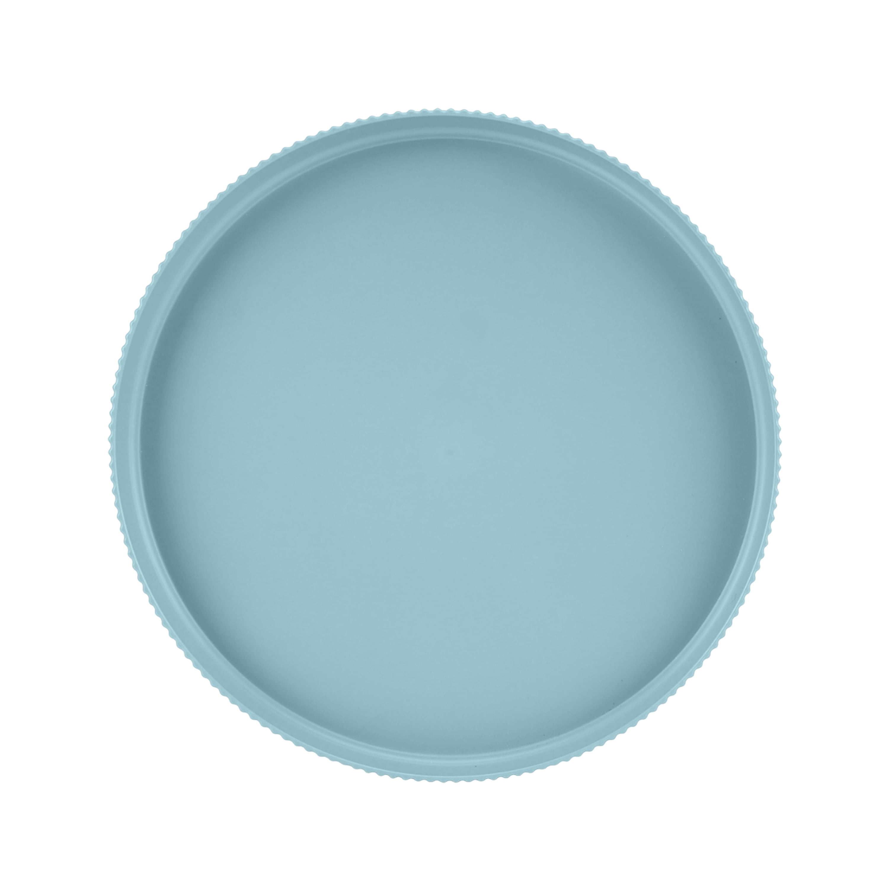 (3 pack) Mainstays Recycled Plastic Dinner Plate, Blue, 10.3 in