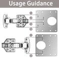 thumbnail image 3 of Kitchen Cupboard Door Hinge Repair Kit Plate and Fixing Screws Cabinet Hinges, 3 of 5