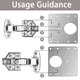 thumbnail image 3 of Bisagra de acero inoxidable para puerta de armario de cocina, placas de montaje fáciles de instalar con orificios para reparación de bisagras de puertas de armario, amplias aplicaciones, material de, 3 of 5