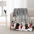 thumbnail image 3 of Rdsfhsp Winter Dog Snow Forest Soft Flannel Throw Blanket, Ultra Soft Plush Fleece Blanket for Couch Sofa Bed, Cozy Holiday Blanket for Dog Lovers and Seasonal Home Decor 50"x40", 3 of 5