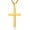 Gold, variant on Beveled Edge Cross Necklace for Men Stainless Steel Chain Cross Pendant Necklace for Men