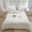 White, variant on Flower Embroidery Graphic Duvet Covers Sets Soft Elegant Duvet Bedding Set Brown King Size