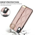 thumbnail image 3 of Allytechgroup 2024 New Trendy Back Case Cover for Apple iPhone Xr 6.1", Premium PU Leather Luxury Design with Ring Holder Stand Bracket Bumper Shockproof Phone Case for Girls Women, Rosegold, 3 of 8