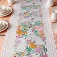 thumbnail image 2 of KUKIDSVO Easter Embroidered Table Runner, Hollow Bunny Egg Linen Cloth for Party Table Decor, 13.78×67.72in, Size XL, 2 of 6