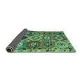 thumbnail image 2 of Ahgly Company Indoor Rectangle Oriental Turquoise Blue Modern Area Rugs, 7' x 10', 2 of 4