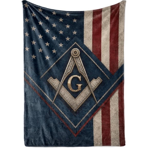 Masonic Gifts for Men, Masonic Blanket, Flannel - Flag 50" x 60"
