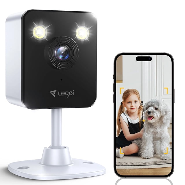 Losei Cámara de Seguridad Inteligente HD 1080P de Interior,Visión Nocturna en Color,Compatible con Alexa