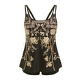 thumbnail image 5 of Women Tankini Swimsuits with Shorts - Two Piece Tummy Control Blouson Tankini,S-5XL, 5 of 9