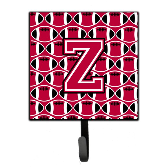 Letter Z Football Crimson and White Leash or Key Holder