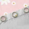 thumbnail image 4 of Feelyou Dreamy Daisy Floral Blackout Curtains Set of 2 (52x84 Each) for Girl, Kawaii Cartoon Pink Window Curtains, Rustic Groovy Flower Curtains and Drapes, Black Out Curtains Decor, 4 of 6