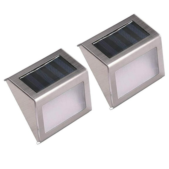WORGEOUS  2 Pcs Lighting Sconces Pool Outdoor Solar outside Lamps for Wall Silver