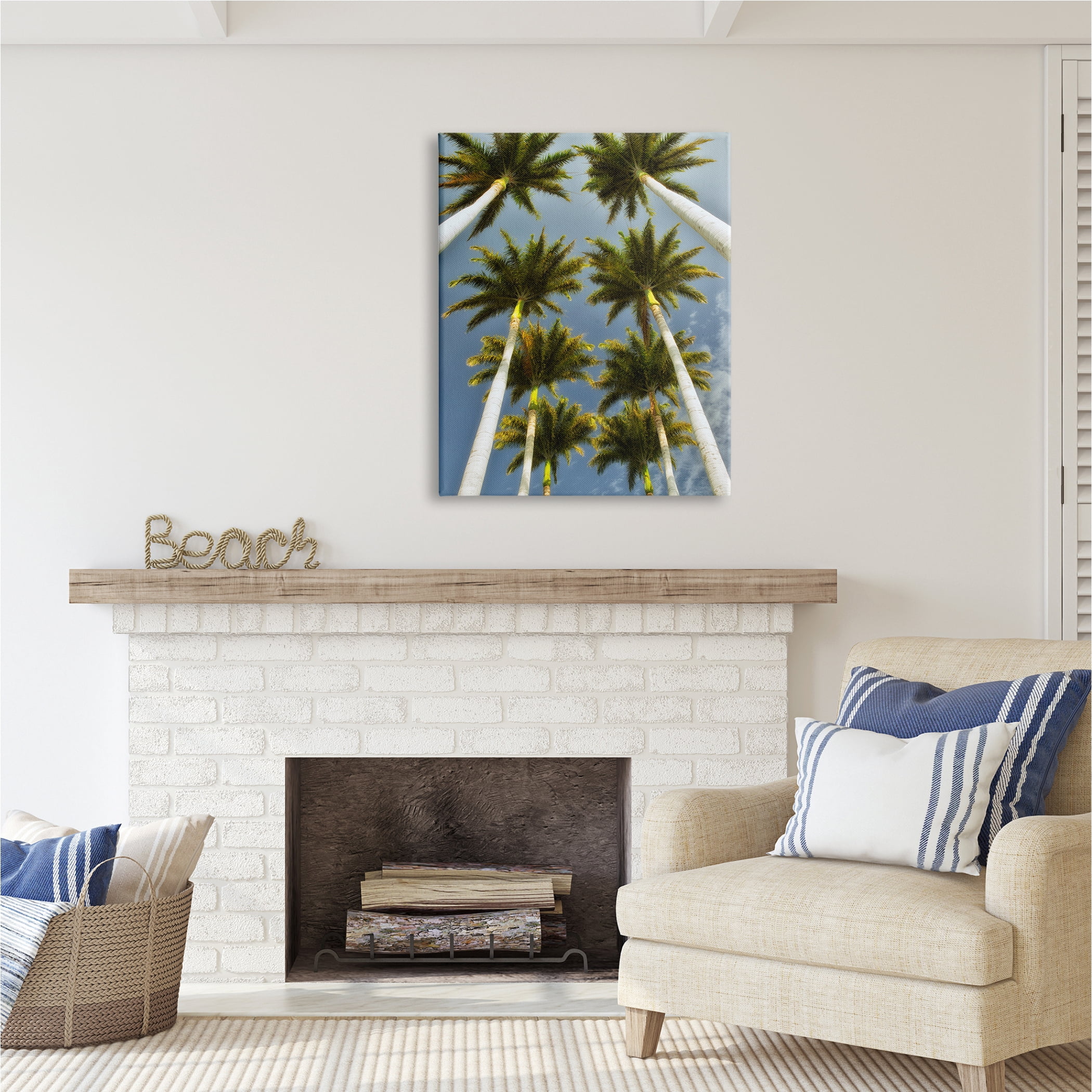Stupell Industries Palm Trees Overhead Nature Photography Gallery Wrapped Canvas Print Wall Art, 30 x 40