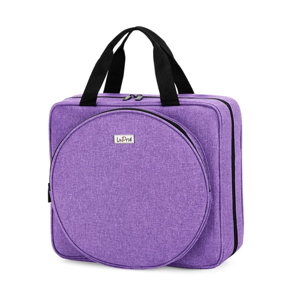 Bolsa de bordado LoDrid morada con varios bolsillos